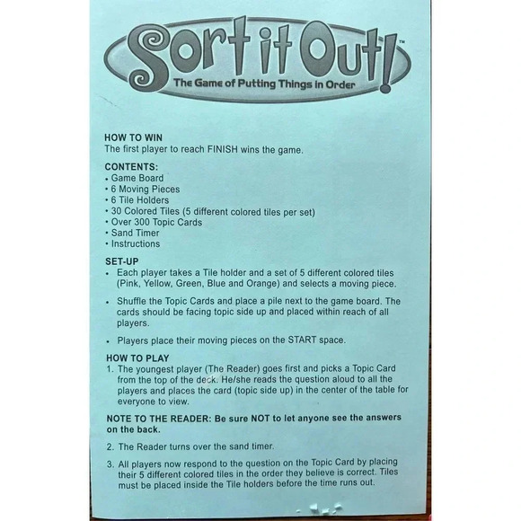 University Games Sort It Out Board Game - Picture 3 of 4